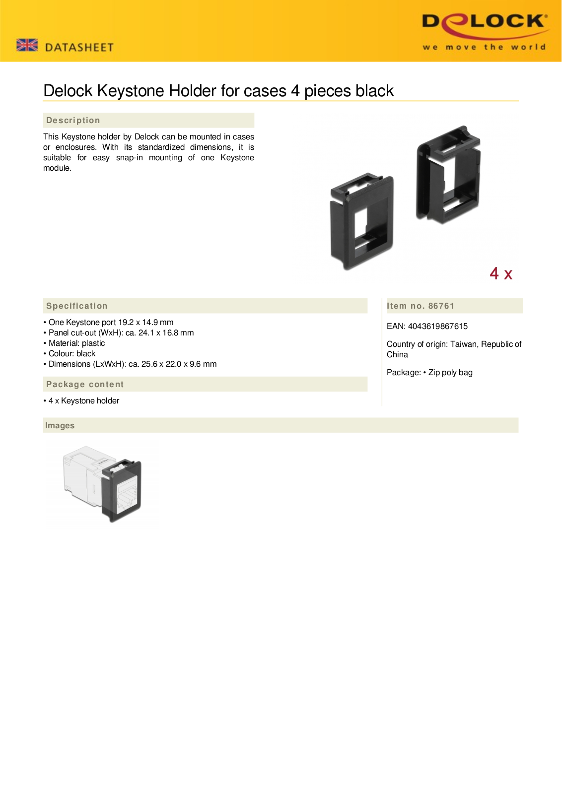 DELOCK 86761 Datasheet - ManualMachine.com