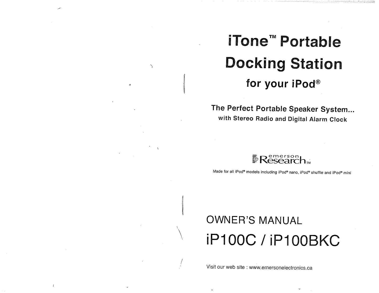 Emerson IP100BKC User Manual