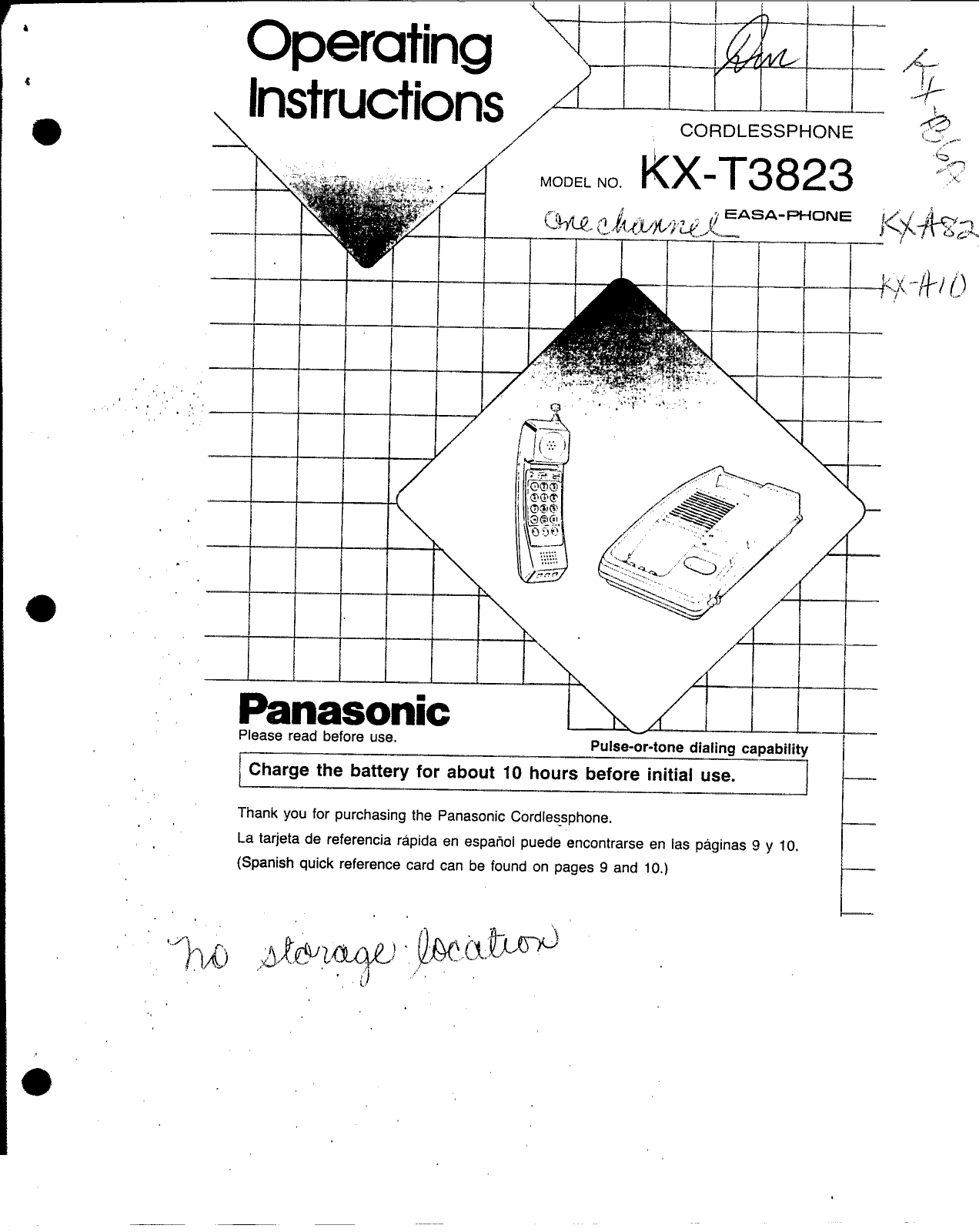 Panasonic kx-t3823 Operation Manual