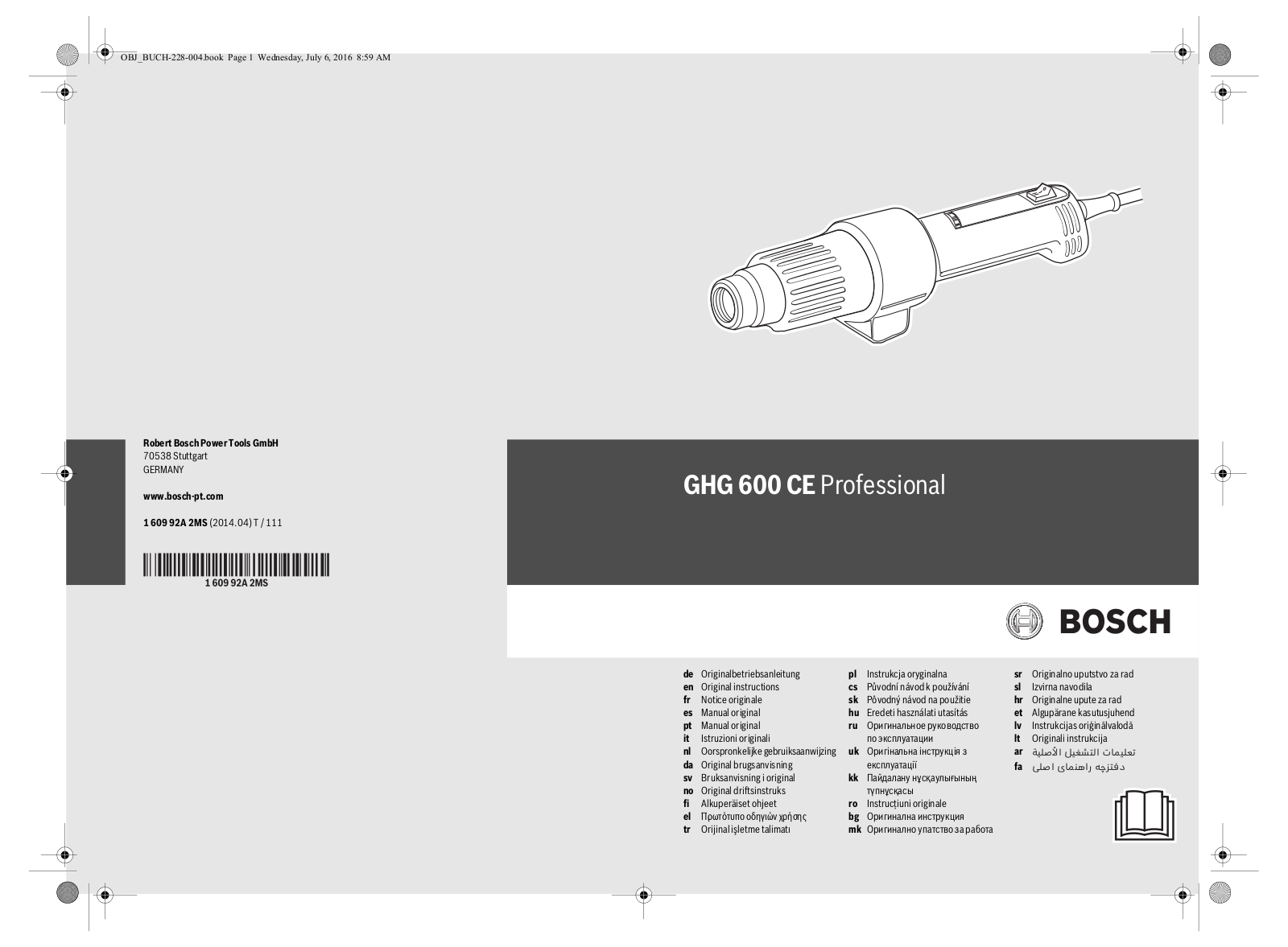 Bosch GHG 20-60 User Manual