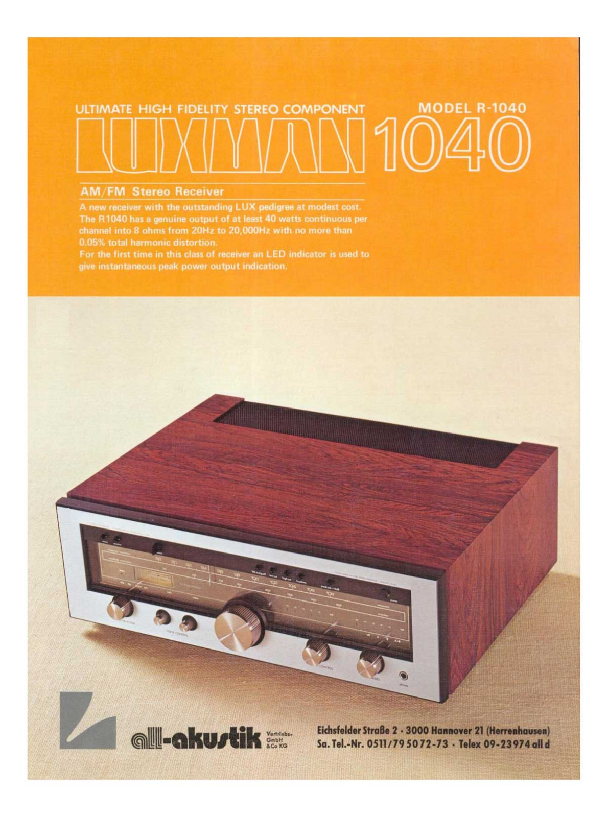 Luxman R-1040 Brochure