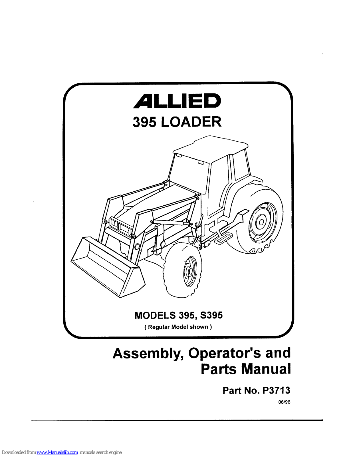 Buhler Allied 395, Allied S395 Assembly, Operator's And Parts Manual