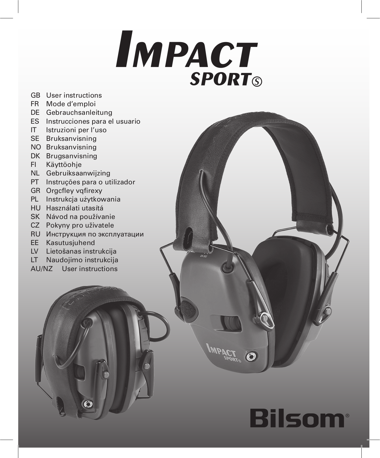 Bilsom IMPACT SPORT User Instructions - ManualMachine.com
