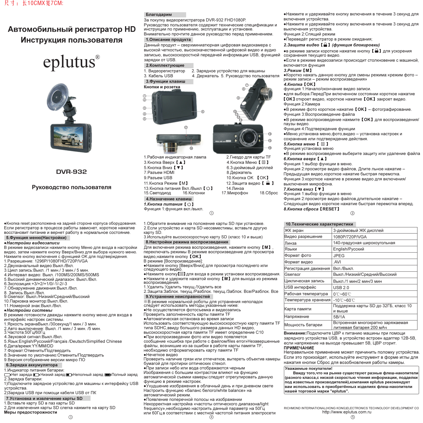 EPLUTUS DVR-932 User Manual