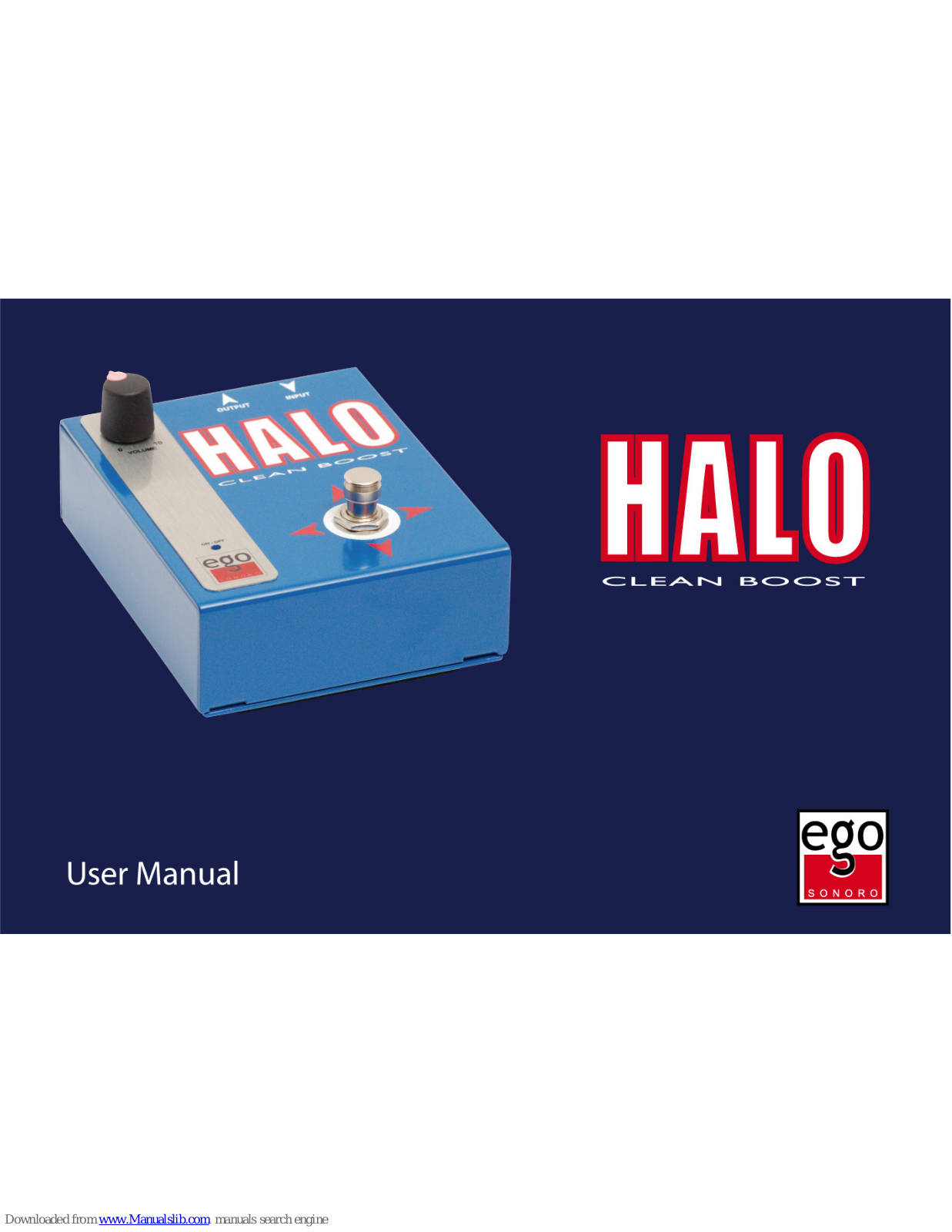 EGO Halo Clean Boost User Manual