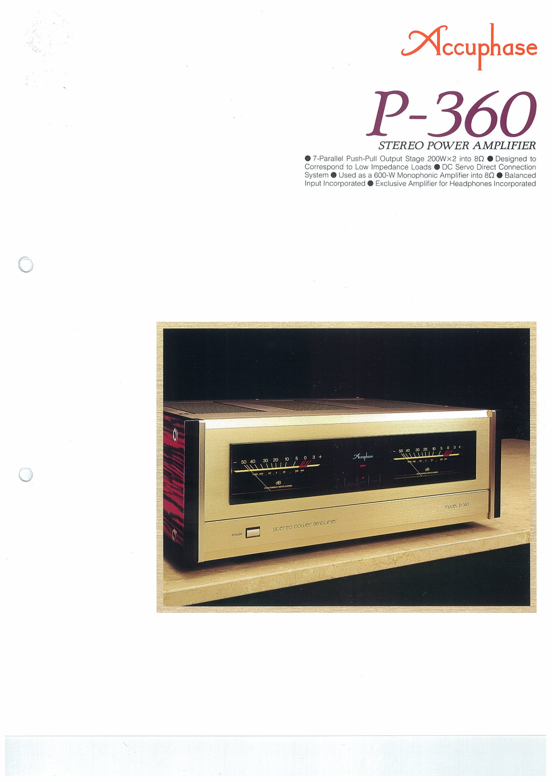 Accuphase P-360 Brochure