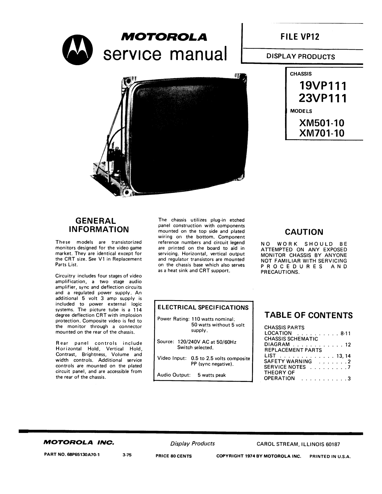 Motorola XM701-10 User Guide