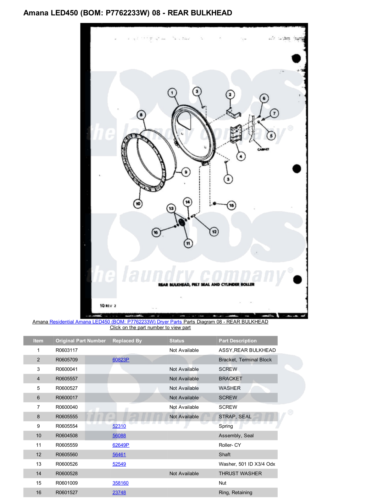 Amana LED450 Parts Diagram