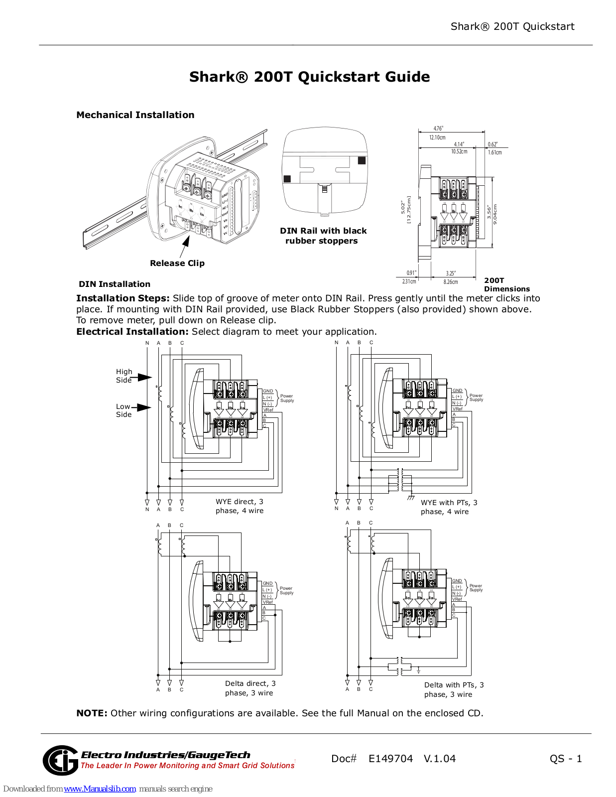 Shark 200T Quick Start Manual