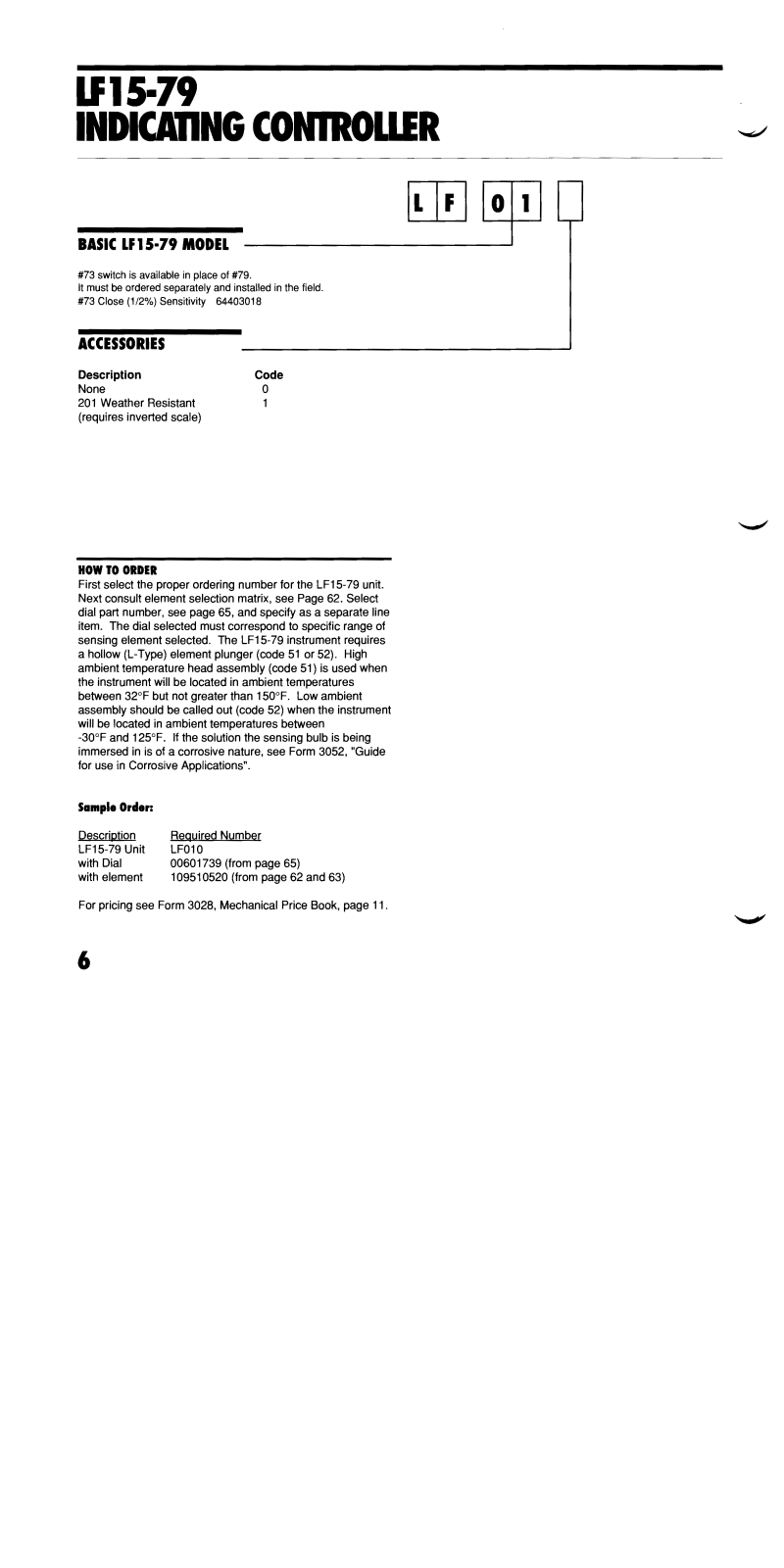 Partlow LF Data sheet