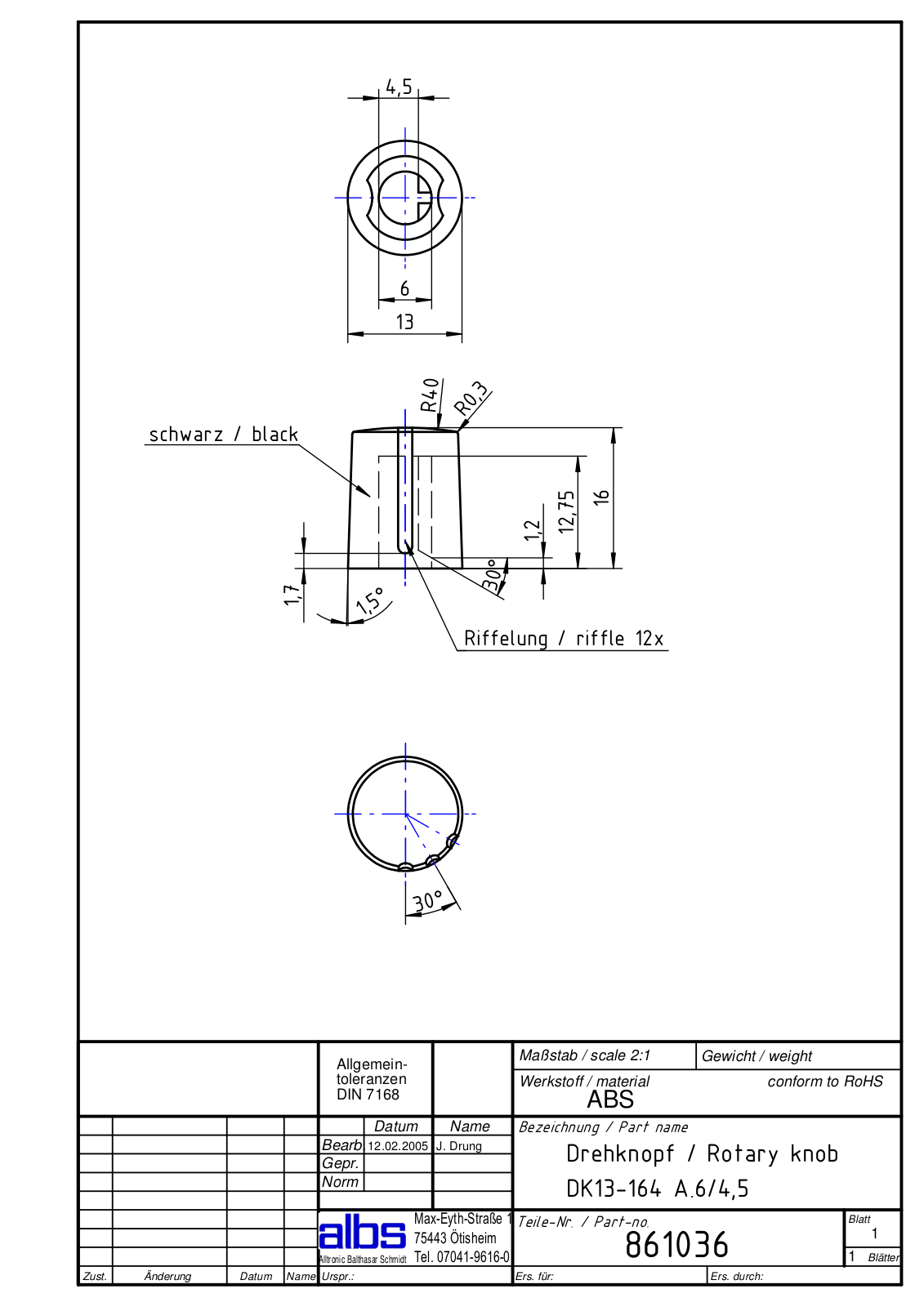 ALPS KNOPF 13-164E Datasheet - ManualMachine.com