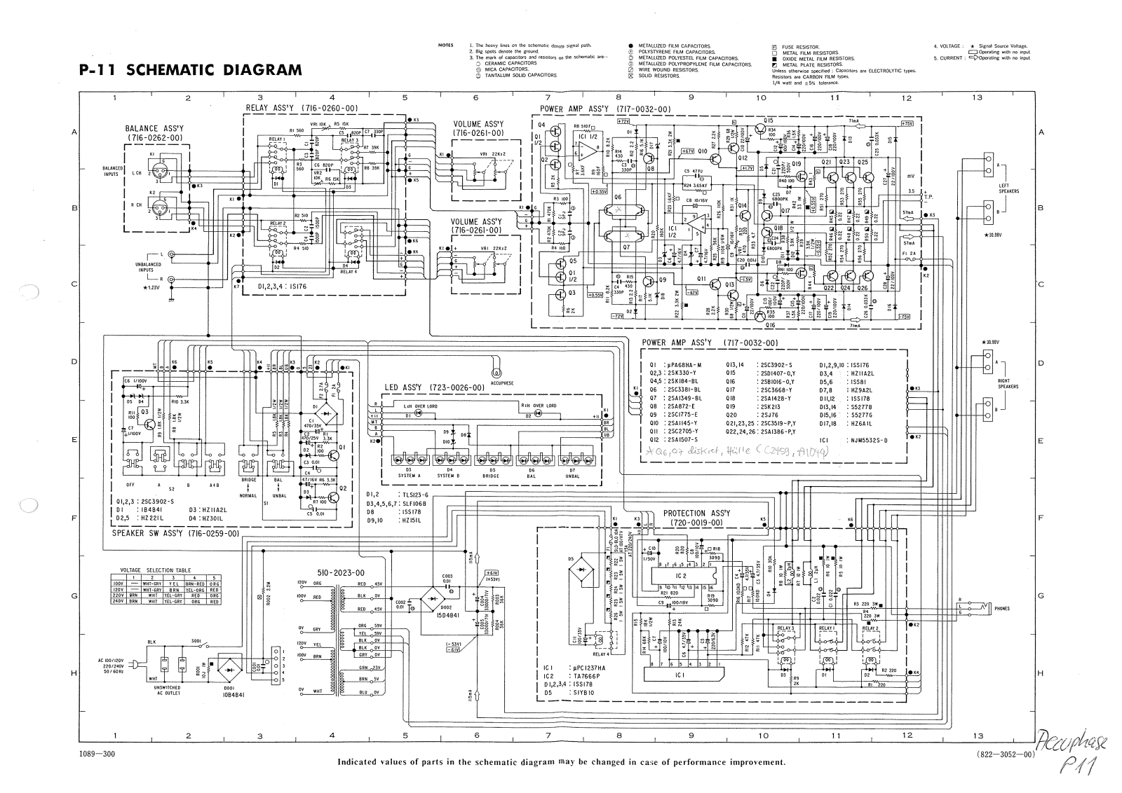 Accuphase P11 Schematic