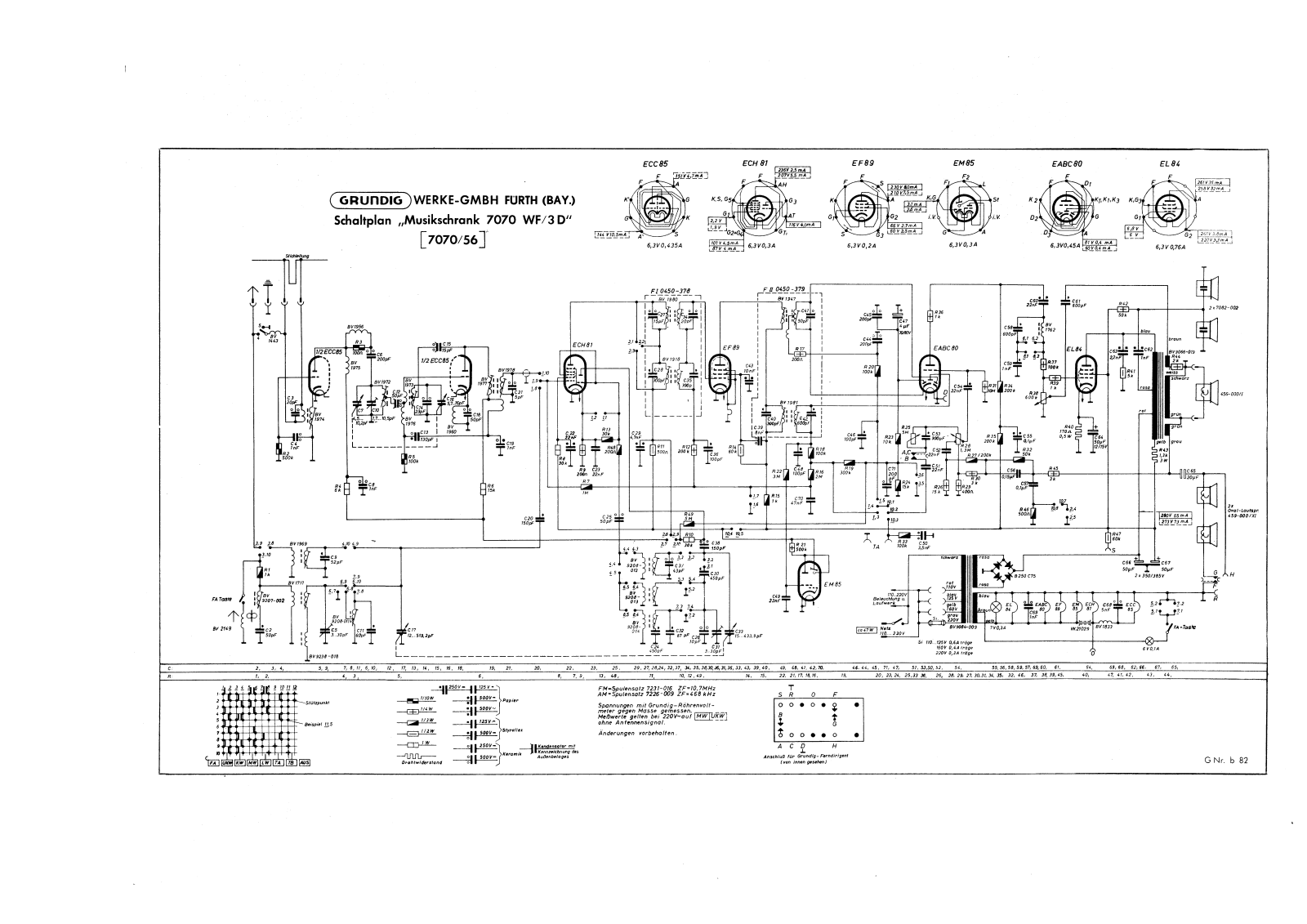 Grundig 7070-WF-3-D Schematic