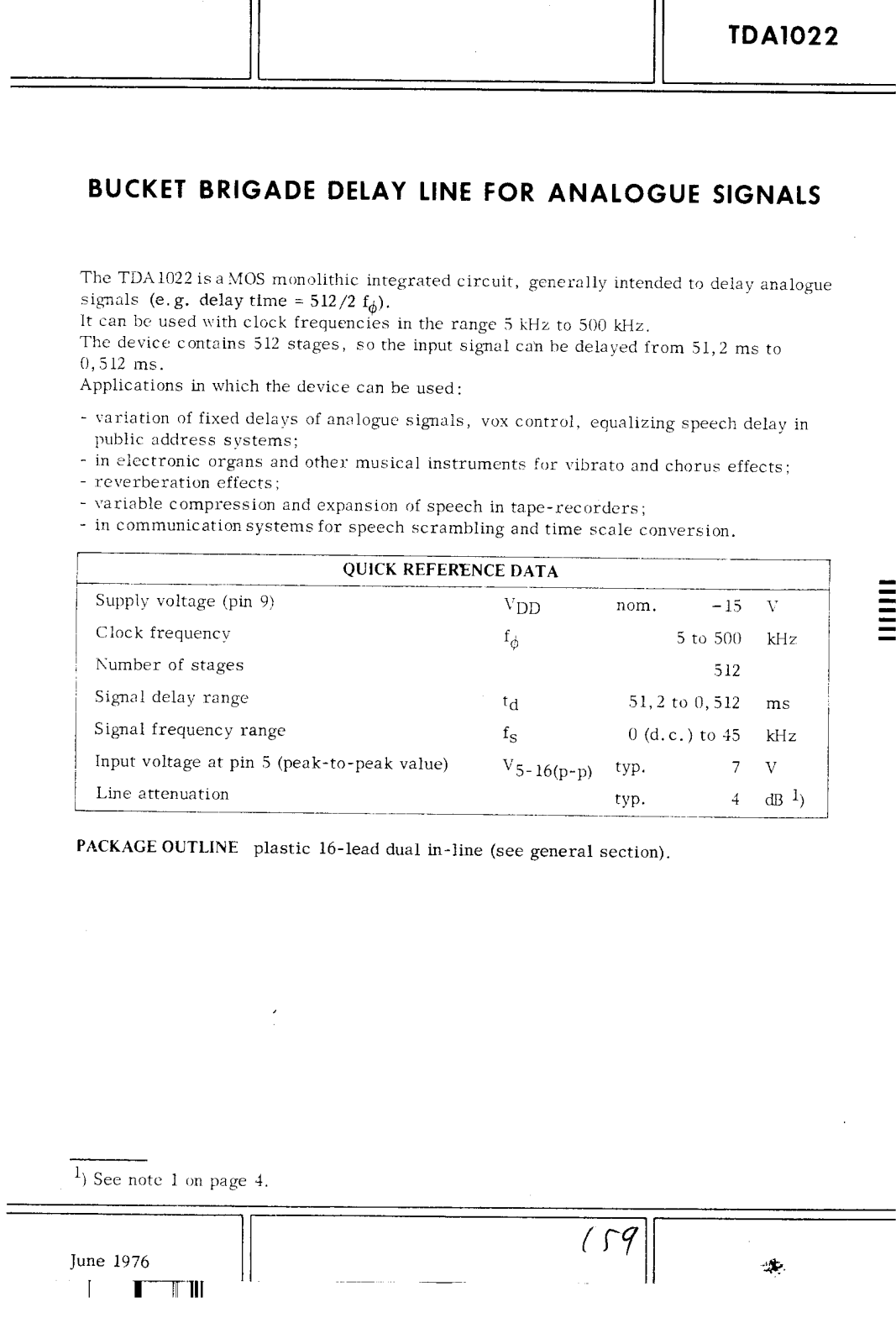 Datasheet TDA1022P Specification - ManualMachine.com