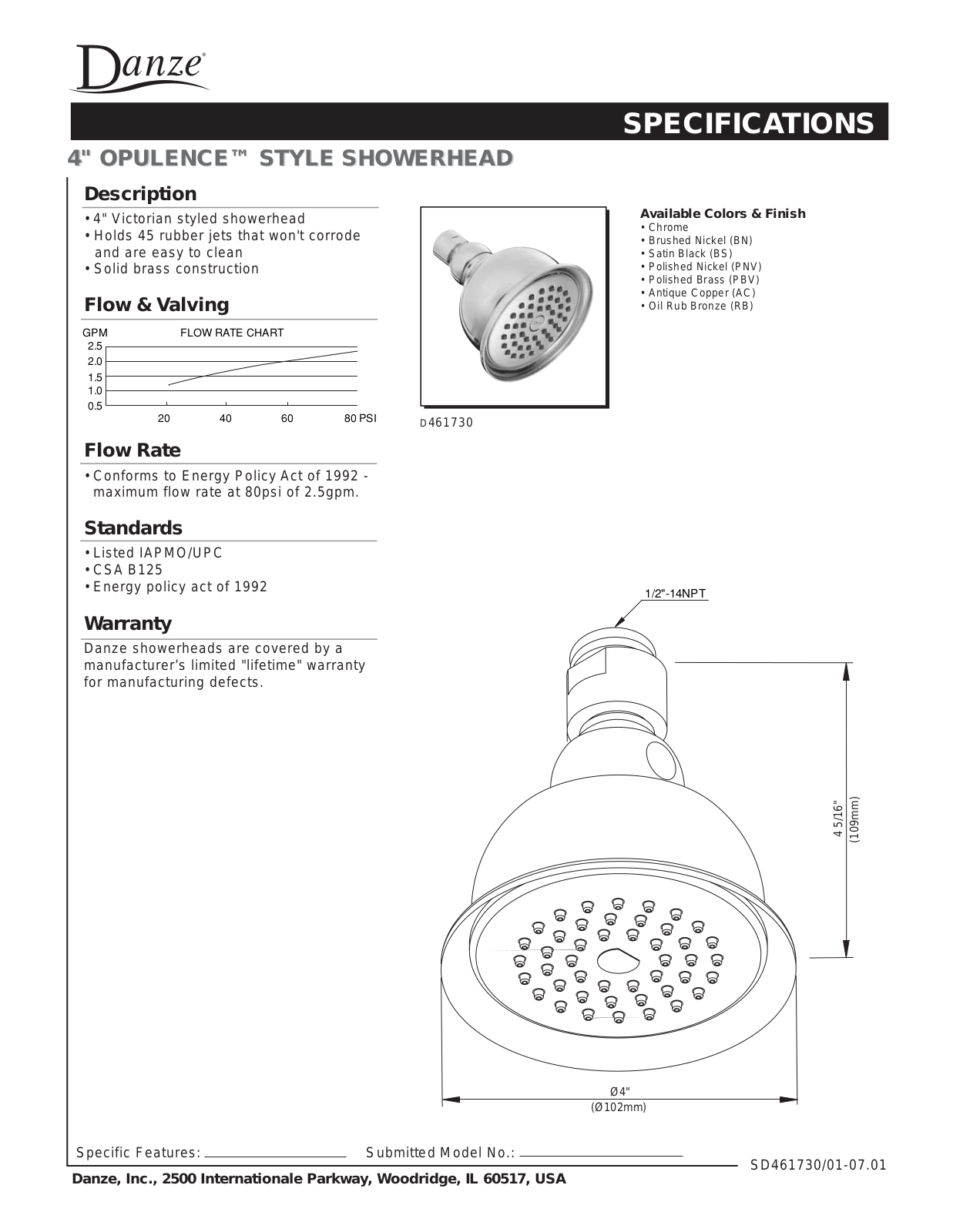 Danze D461730 User Manual - ManualMachine.com