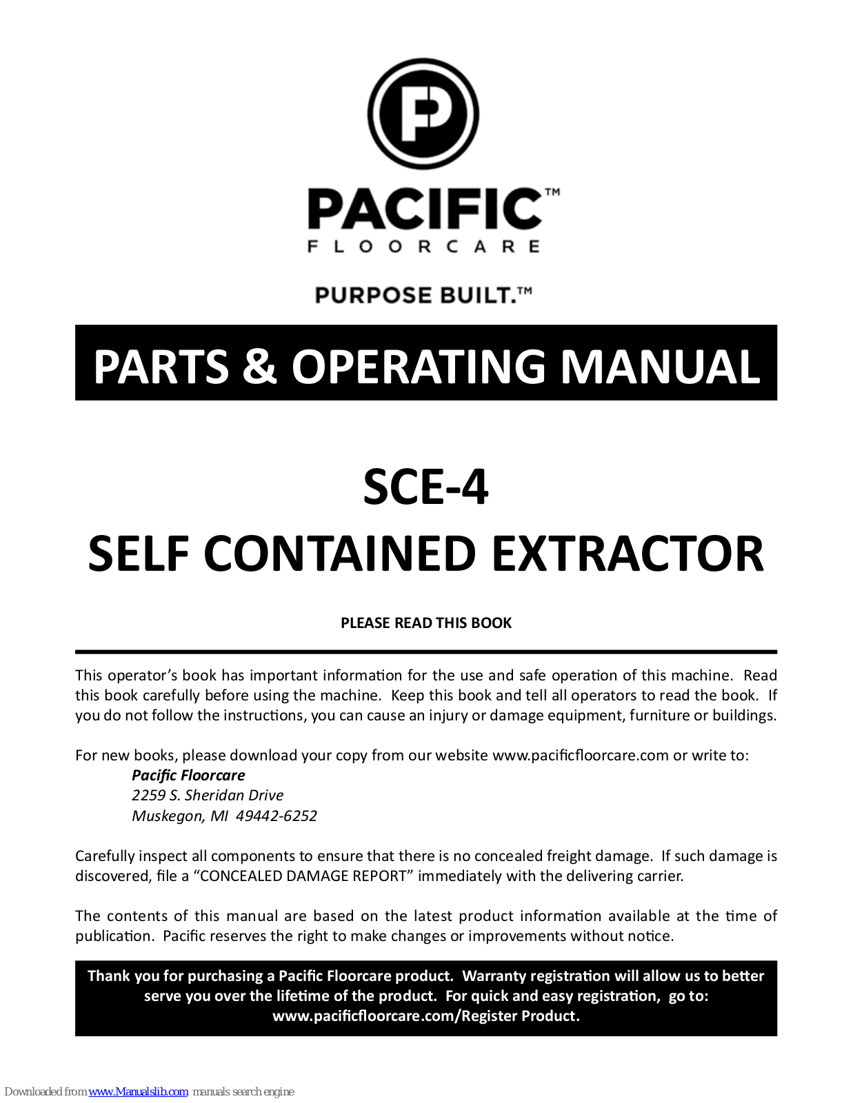 Pacific SCE-4 Installation Manual - ManualMachine.com