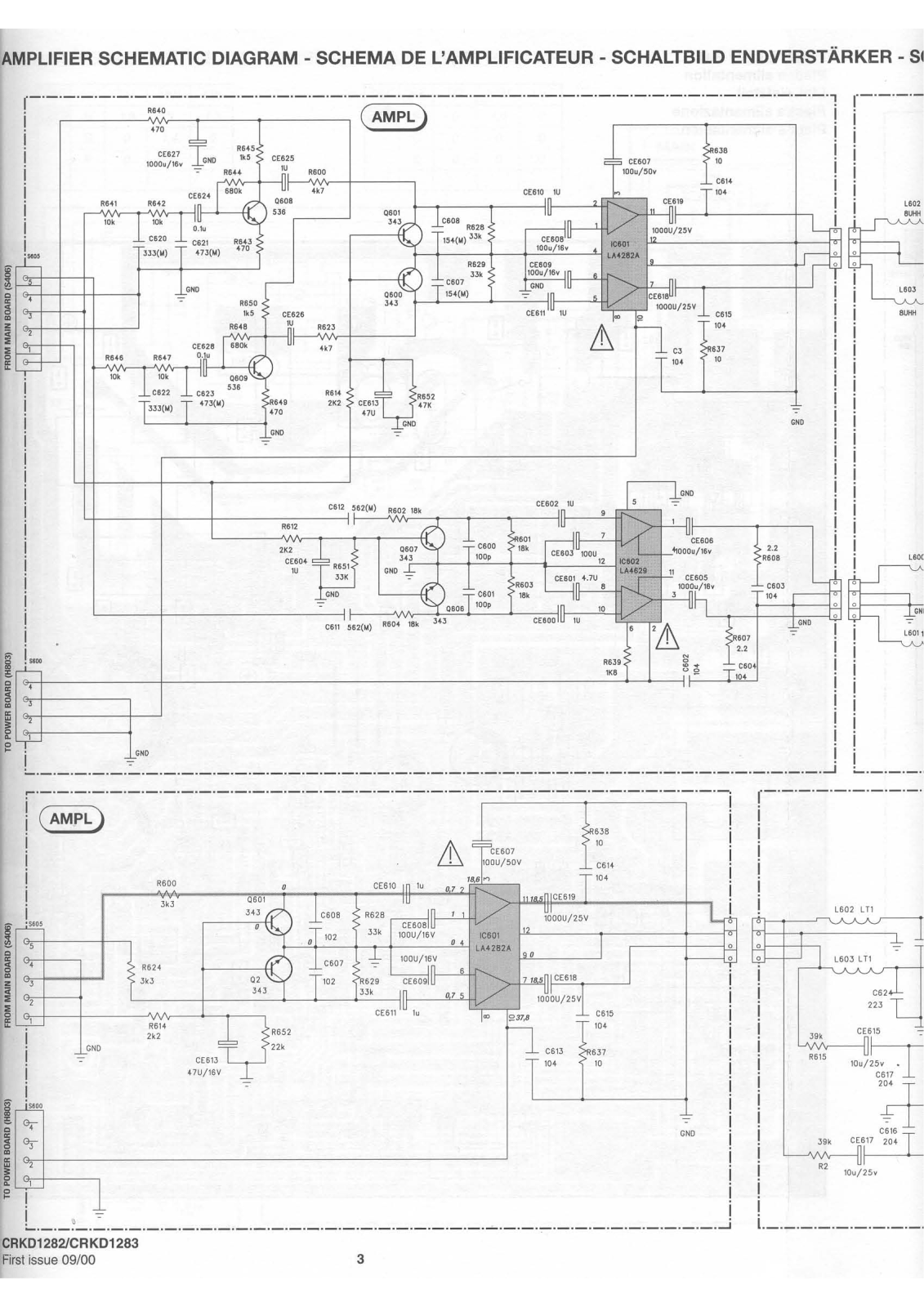 Thomson AM1500, AM1510, AM2000, AM2010, AM2009 Schematic