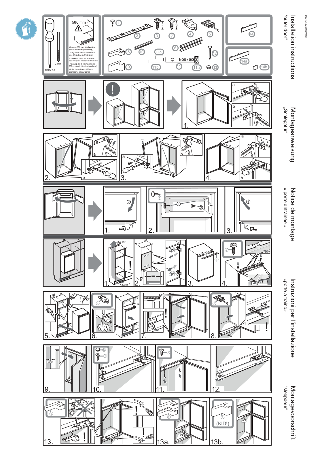 NEFF K1524XSF0 Assembly instructions