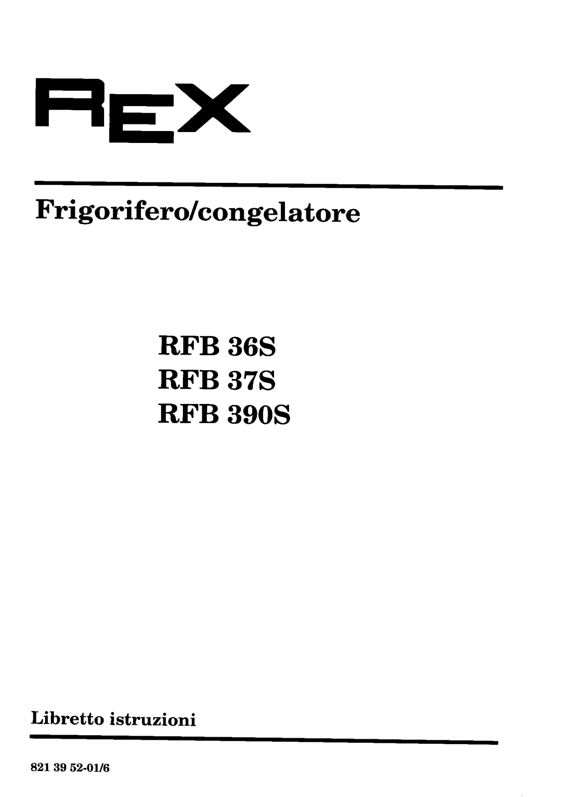 Rex RFB390S User Manual