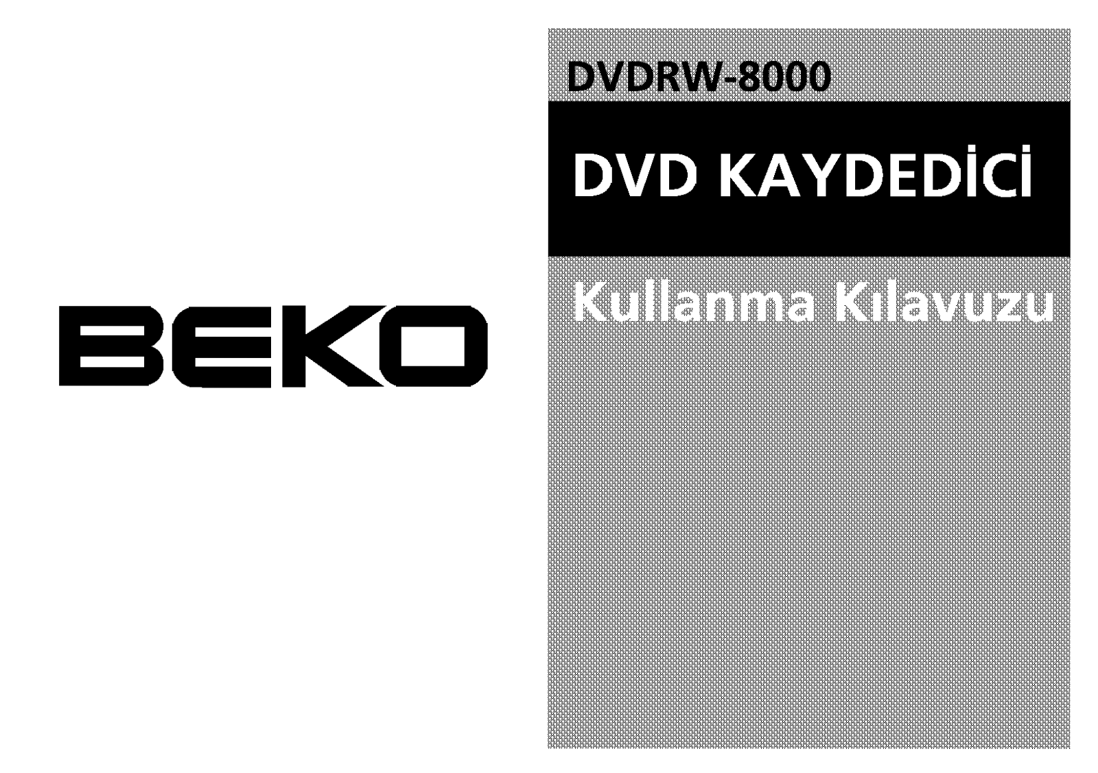 Beko DVDRW-8000 User Manual