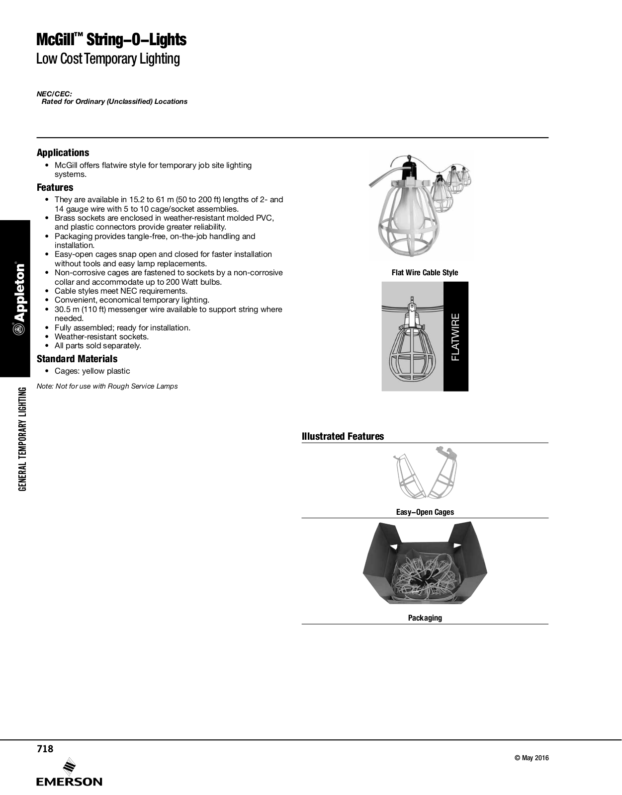 Appleton McGill String-O-Lights Catalog Page