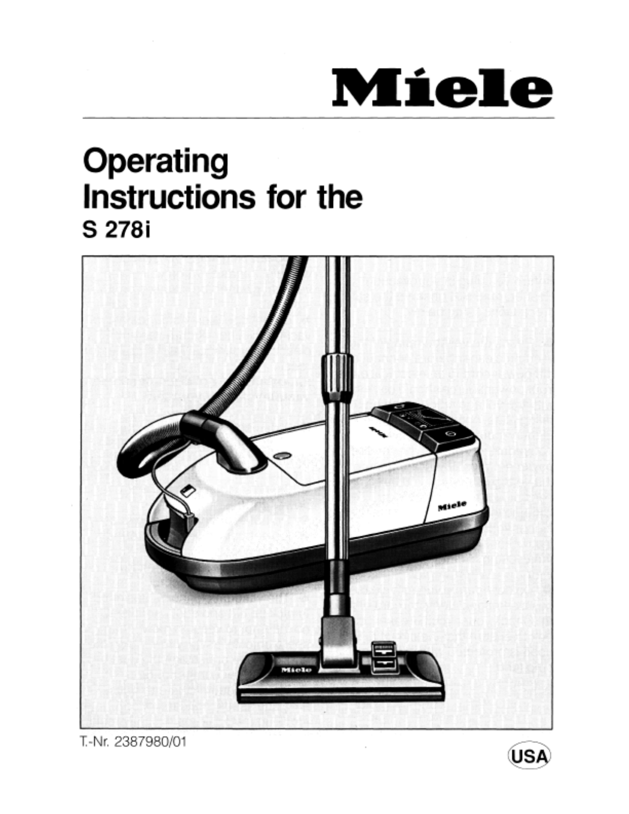 Miele S278I User Manual