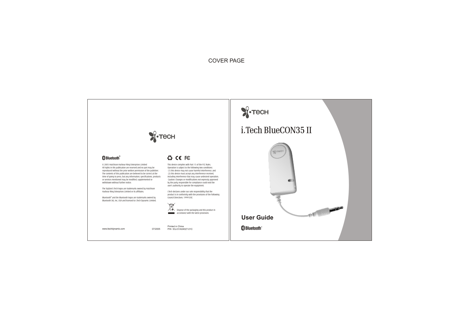 i.Tech BlueCON35 II User Manual