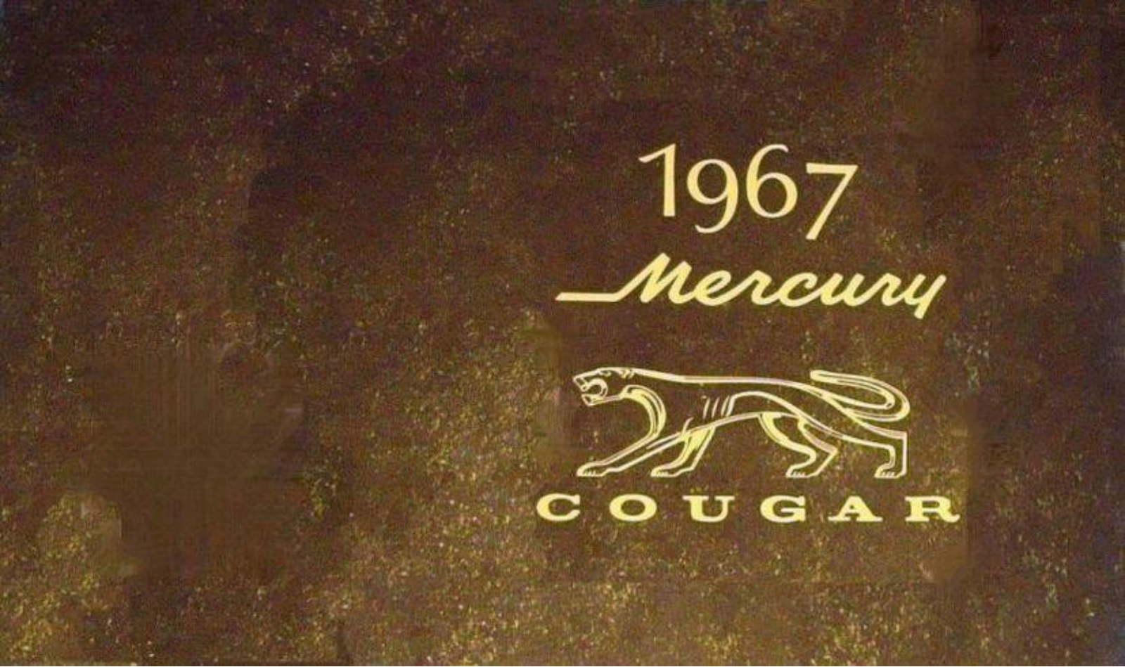 Mercury Cougar 1967 Operating Instructions