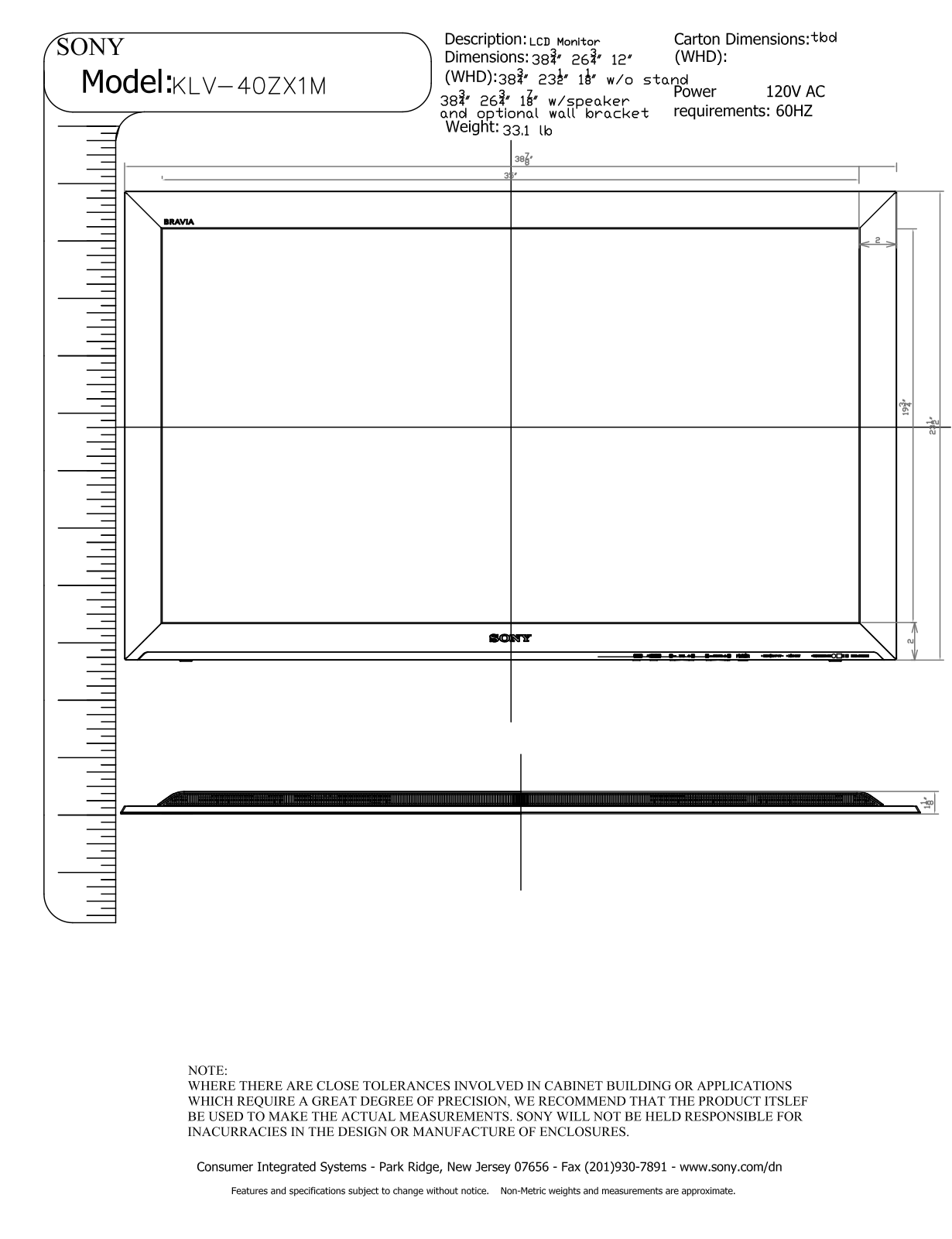 Sony KLV-40ZX1M SCHEMATICS