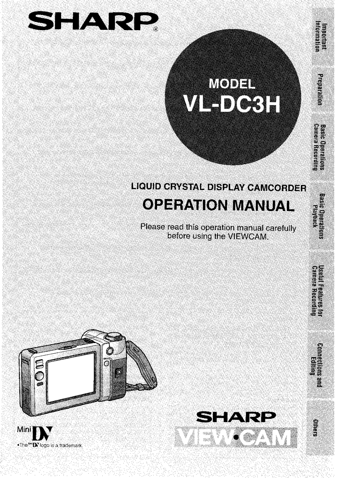 Sharp VL-DC3H User Manual