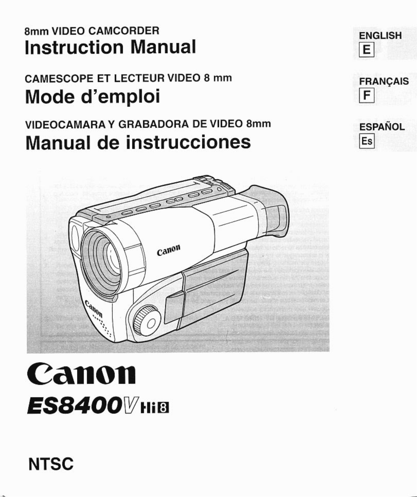 Canon ES8400V Instruction Manual