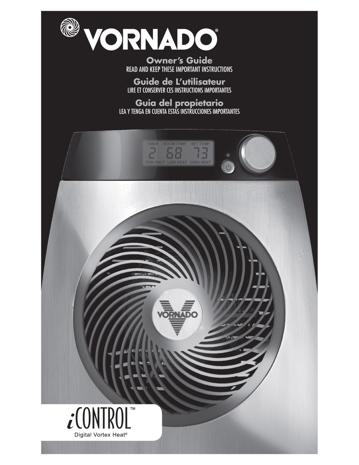 Vornado iControl Digital Vortex Heat Owner's Manual