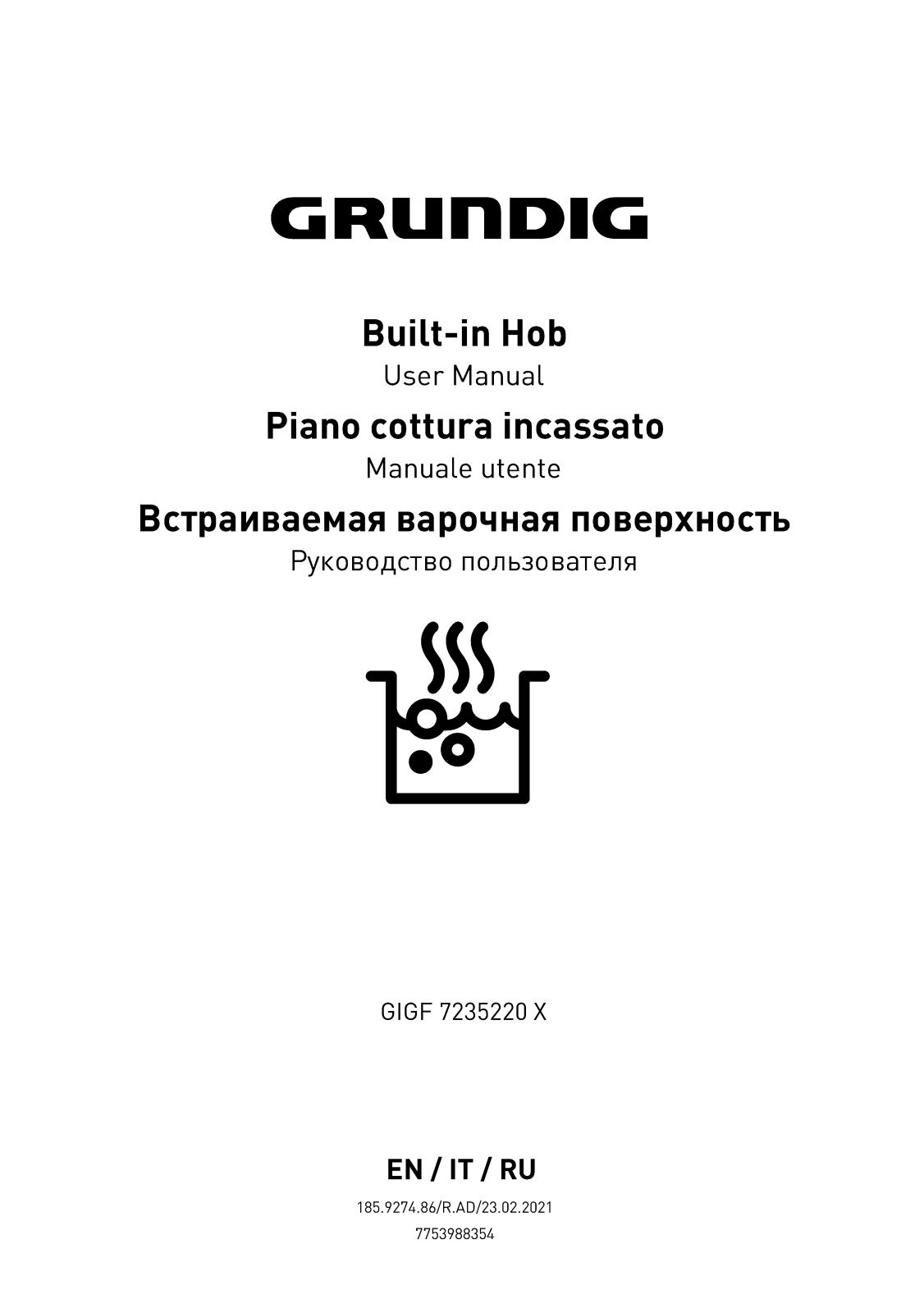 GRUNDIG GIGF 7235220 X User Manual