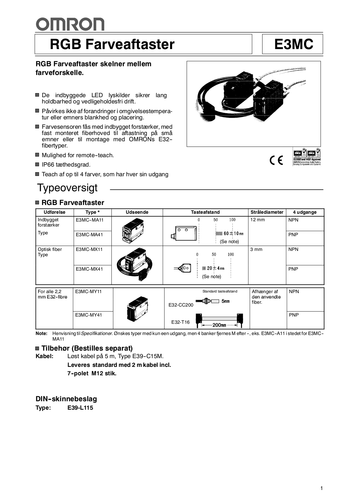 Omron E3MC DATASHEET