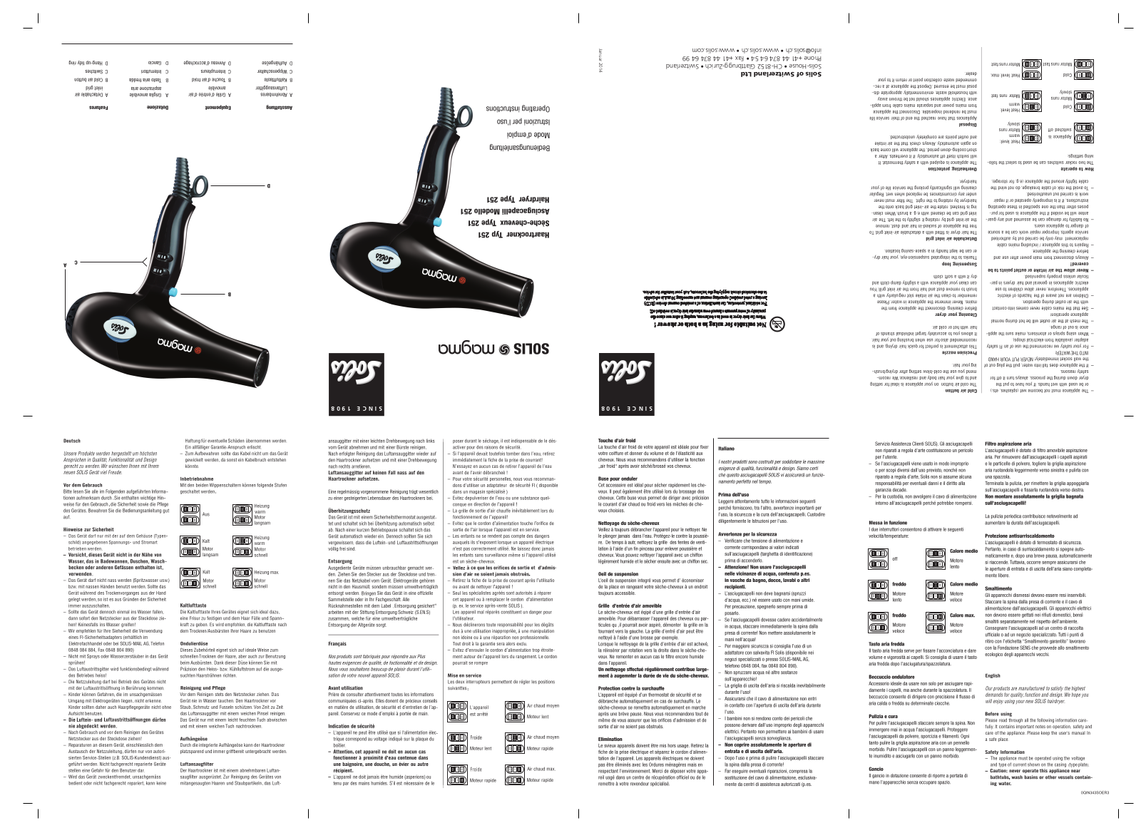 Solis 521 operation manual