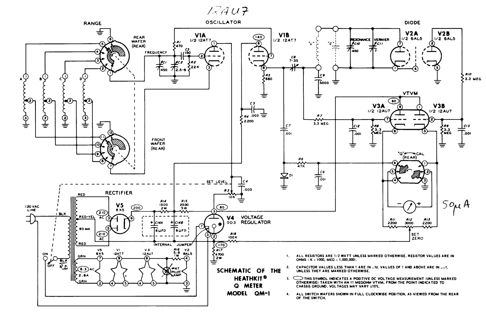 Heath Company QM-1 Schematic