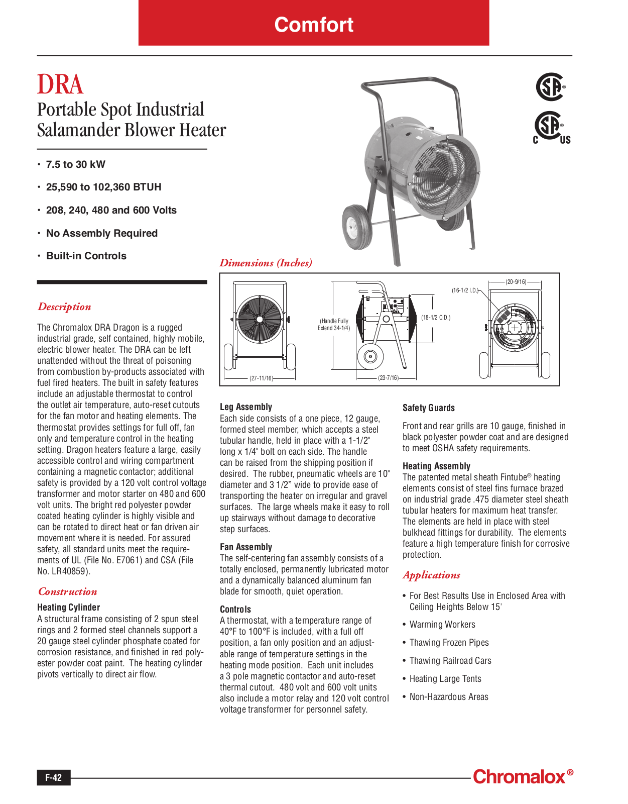 Chromalox DRA Catalog Page