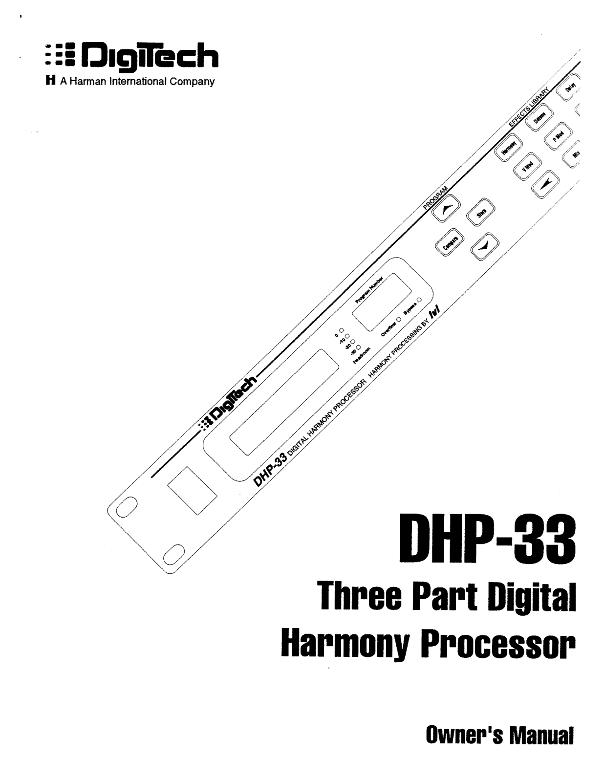 DigiTech DHP33 User Manual