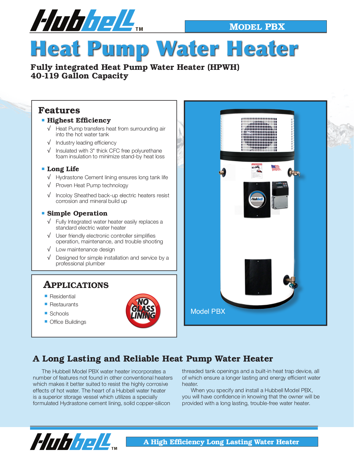 Hubbell Electric Heater PBX120SL User Manual