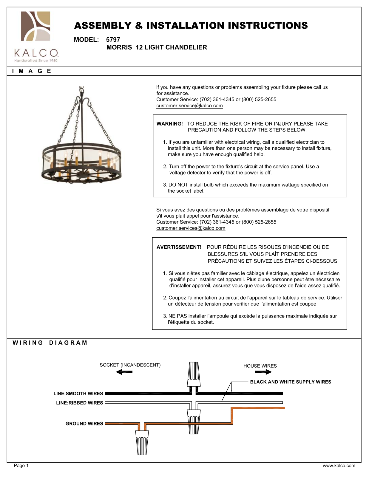 Kalco 5797BZ Assembly Guide - ManualMachine.com