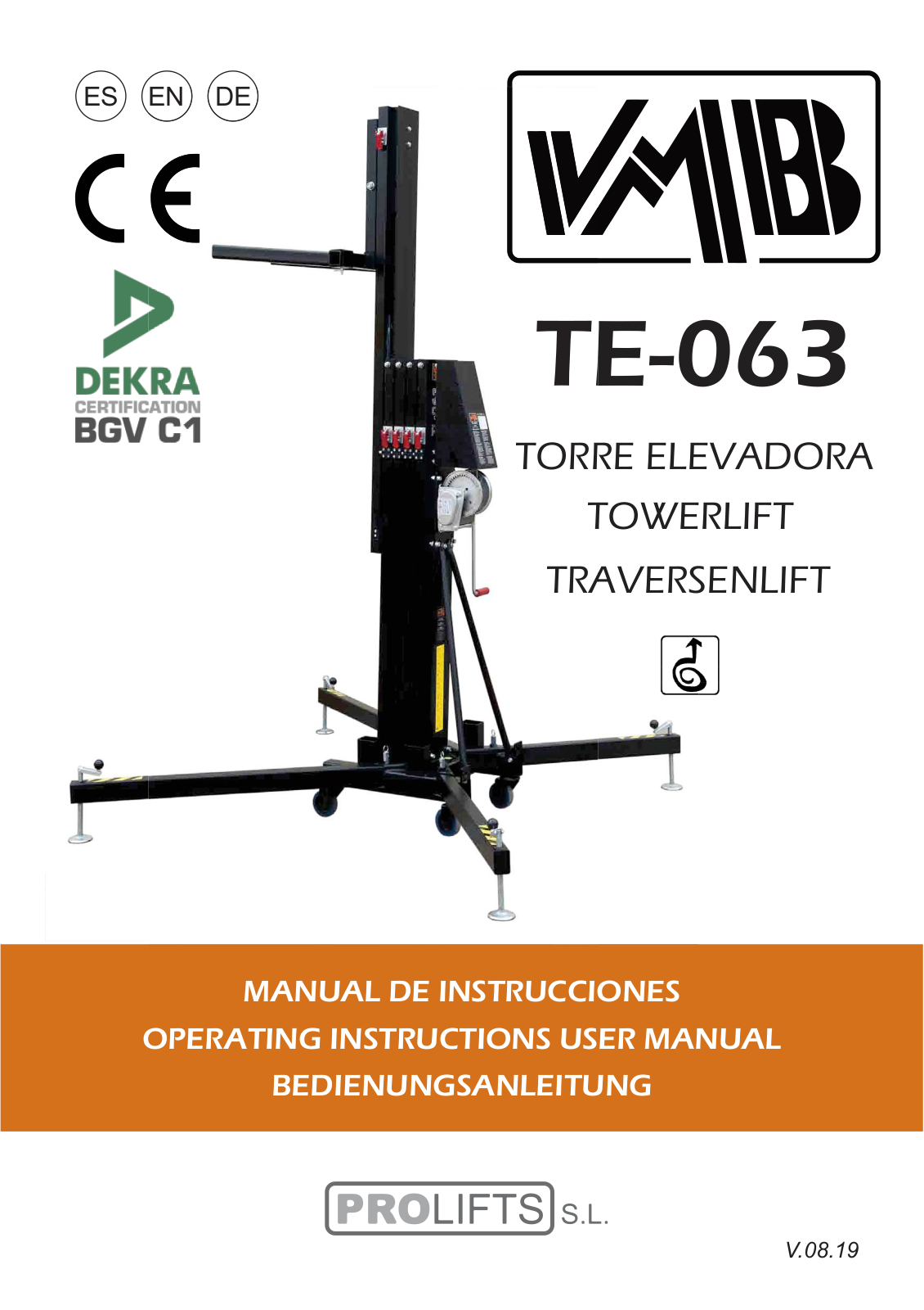 VMB TE-063 Operating Instructions & User Manual