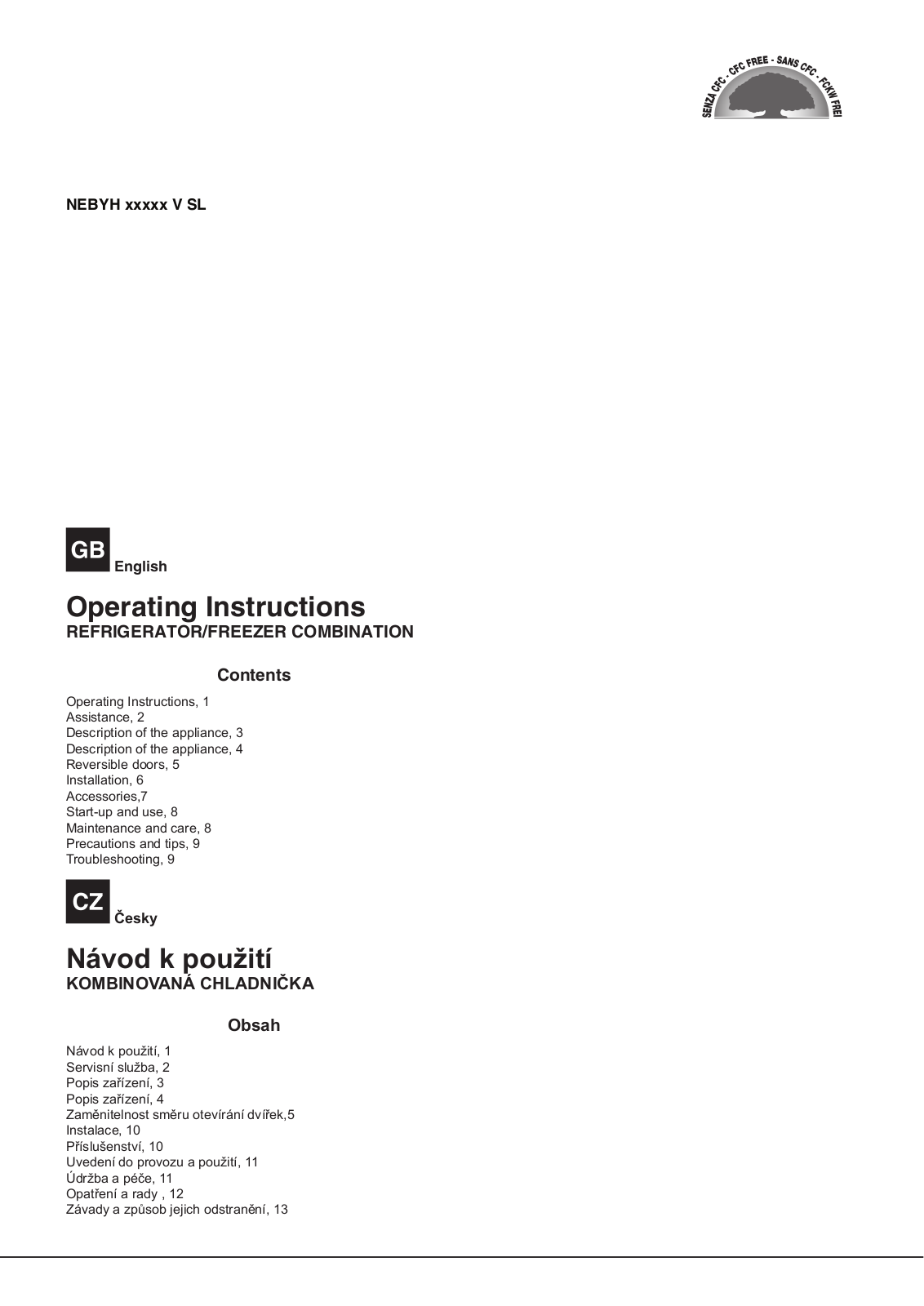 HOTPOINT/ARISTON NEBYH 20522 V D User Manual