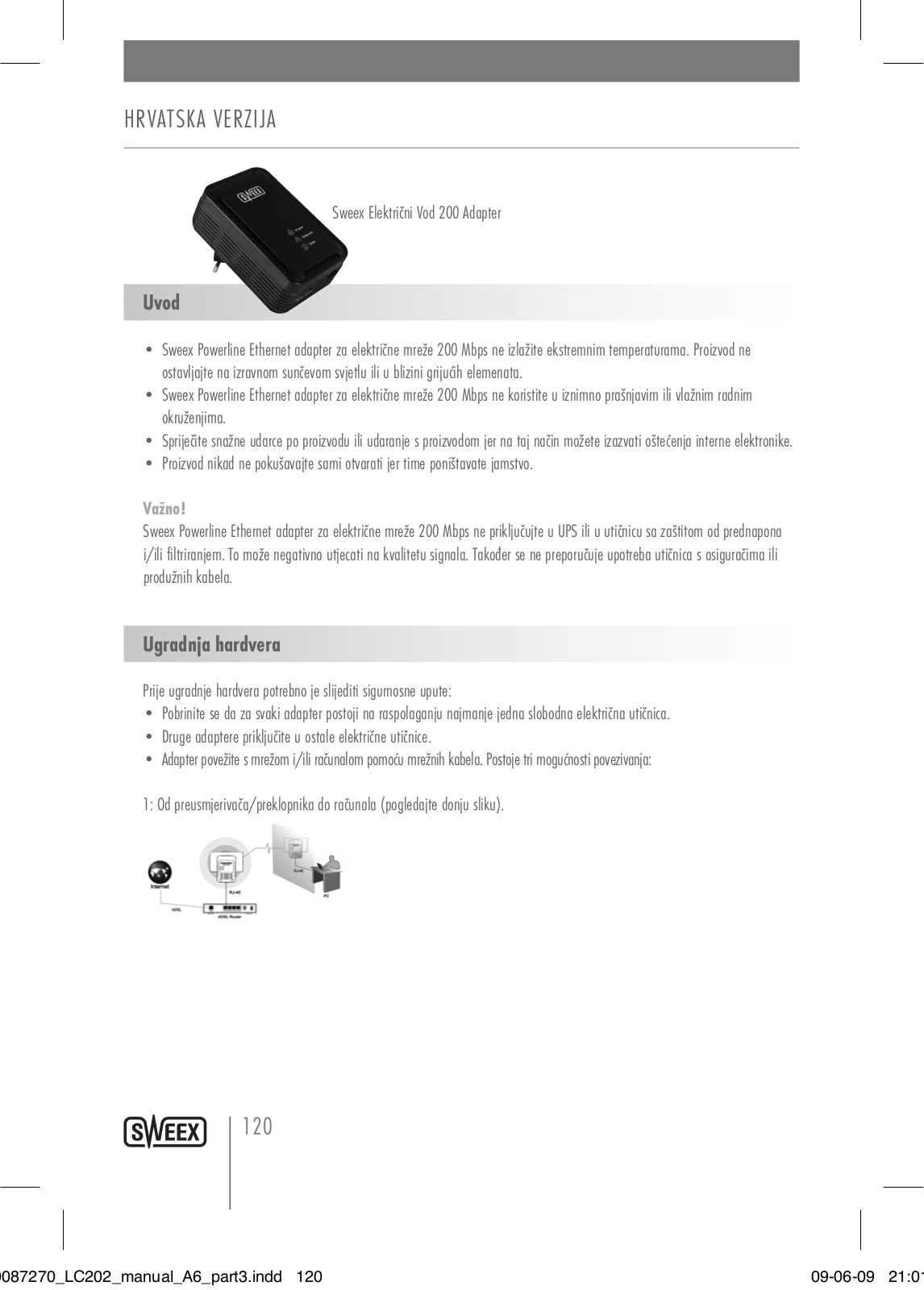 Sweex POWERLINE 200 User Manual