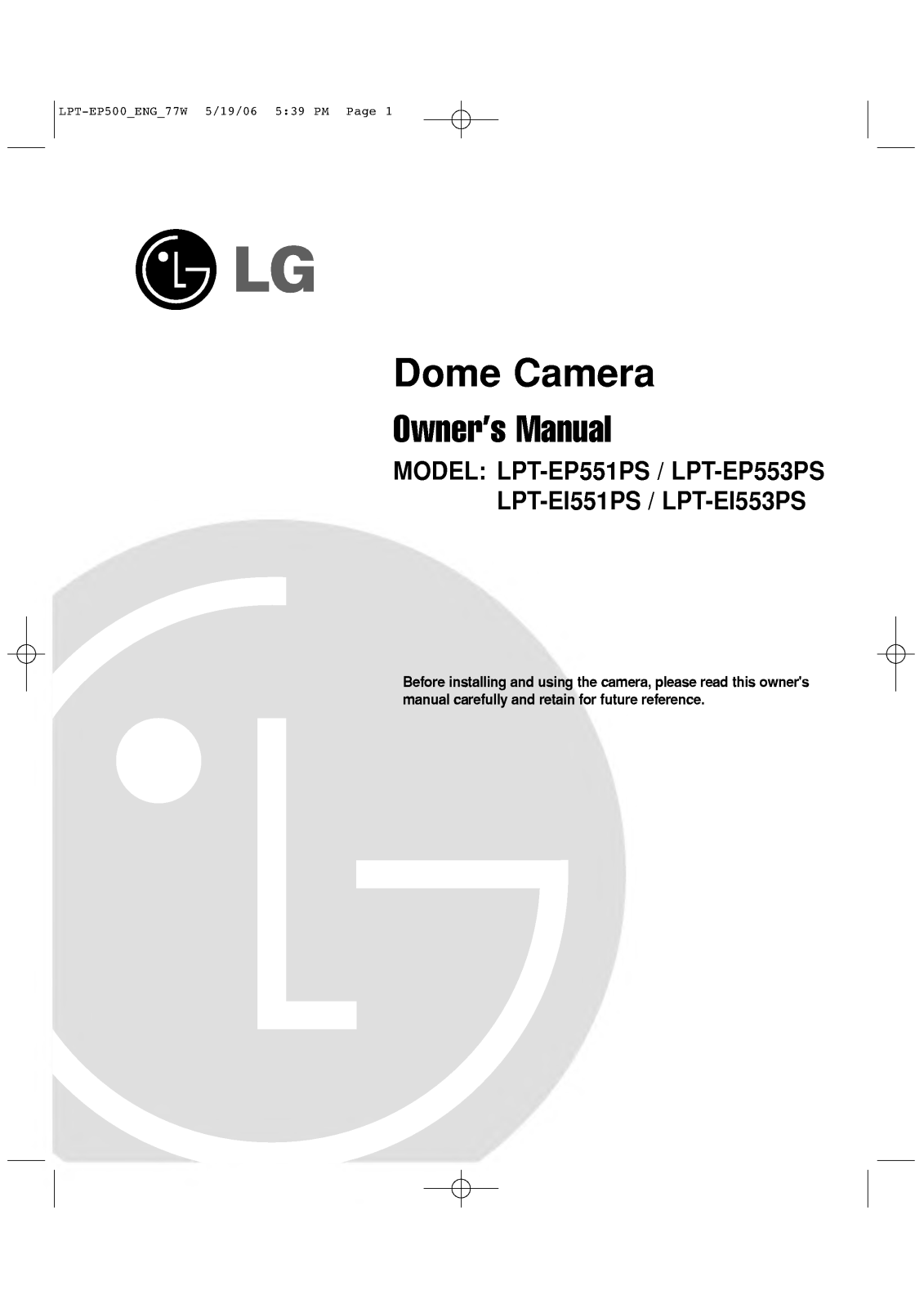 LG LPT-EP553PS User Manual