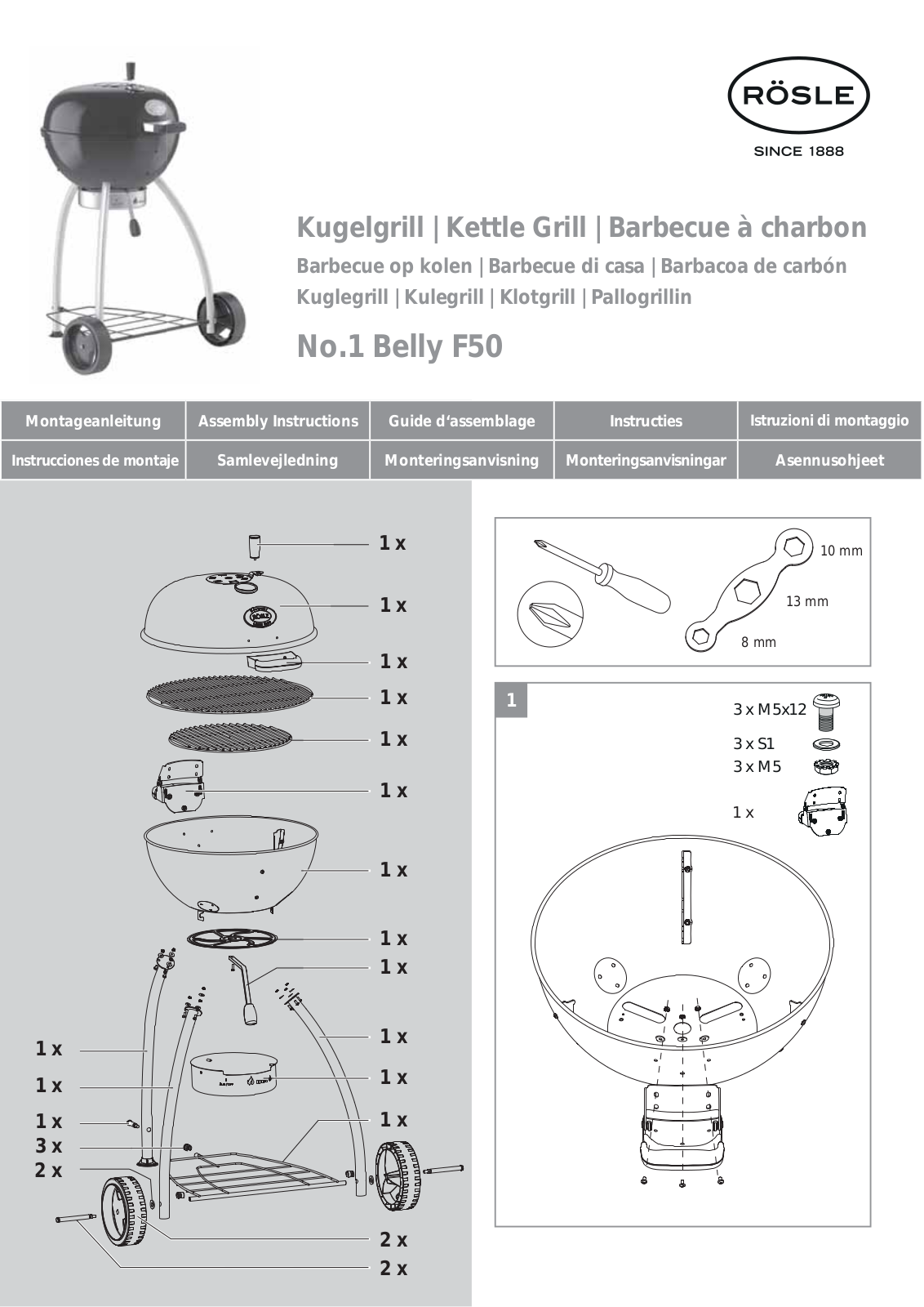 Rosle No. 1 Belly F50 Assembly instructions