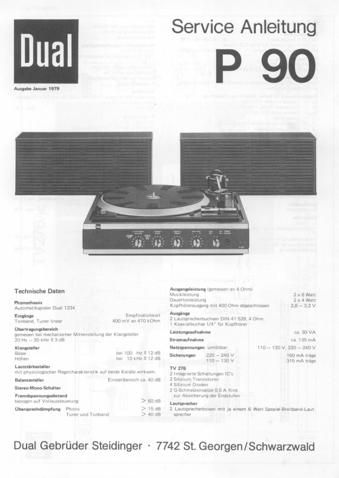 Dual P-90 Service manual