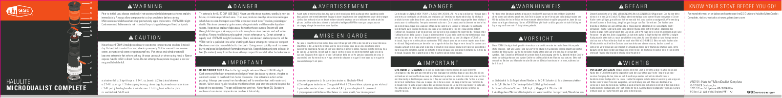 GSI Outdoors Halulite Microdualist Complete Service Manual