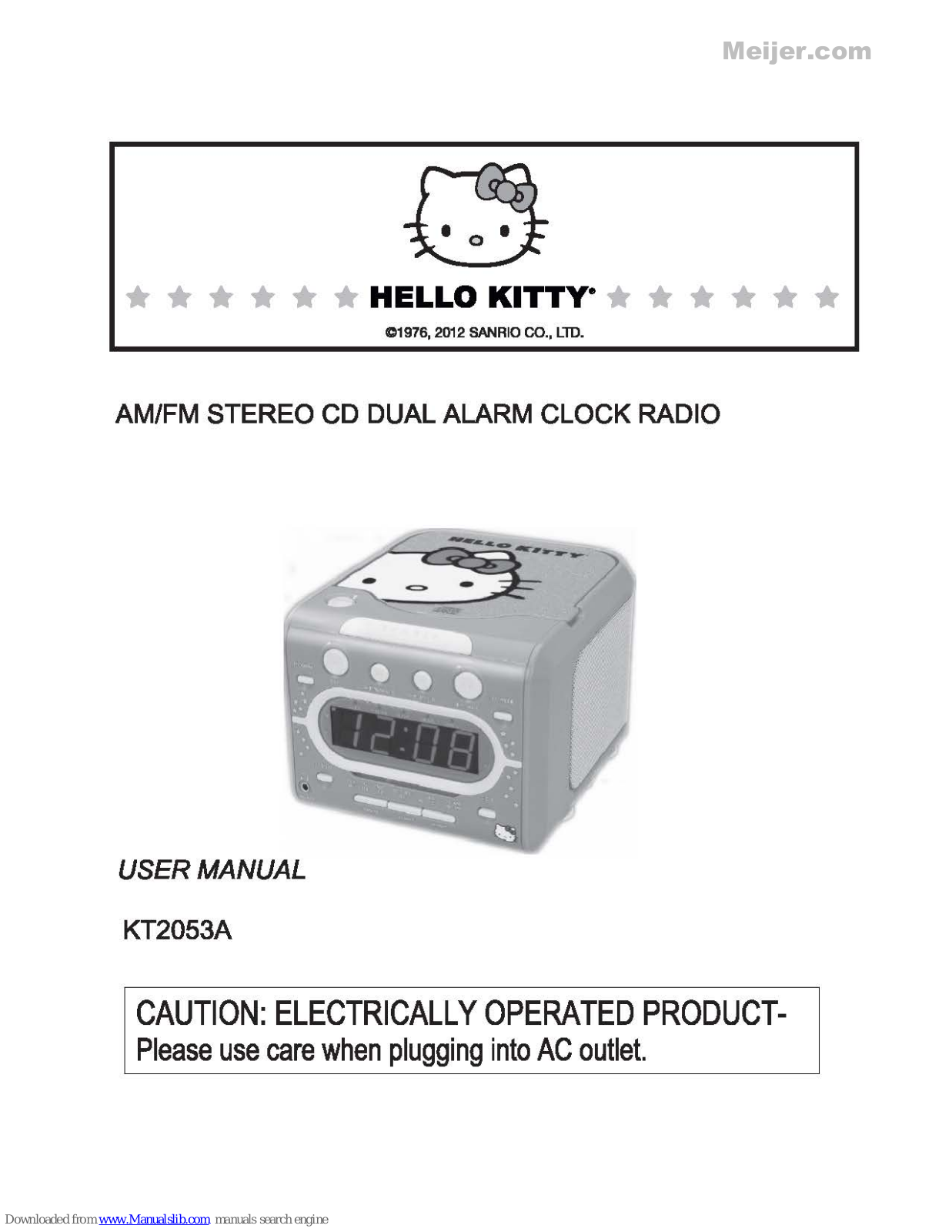 Hello Kitty KT2053A User Manual - ManualMachine.com