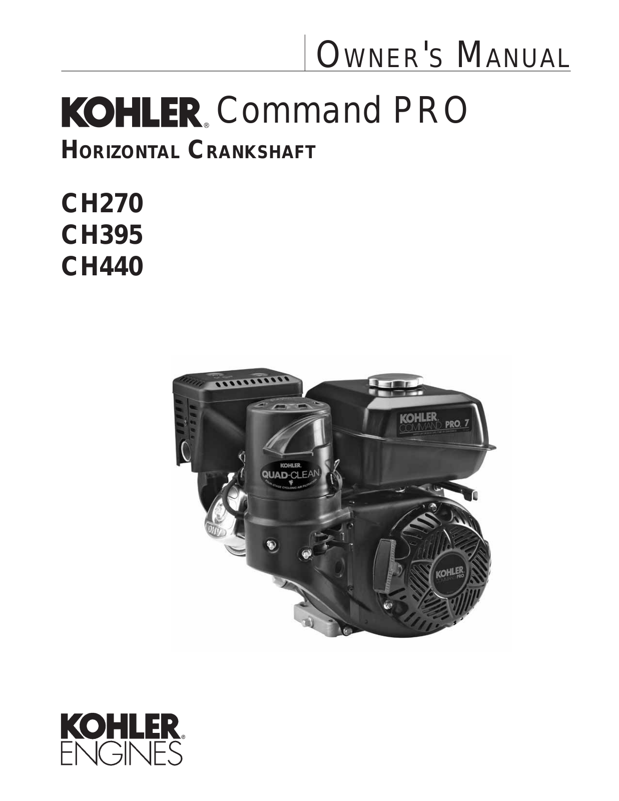 Kohler CH440+, CH395, CH270 User Manual