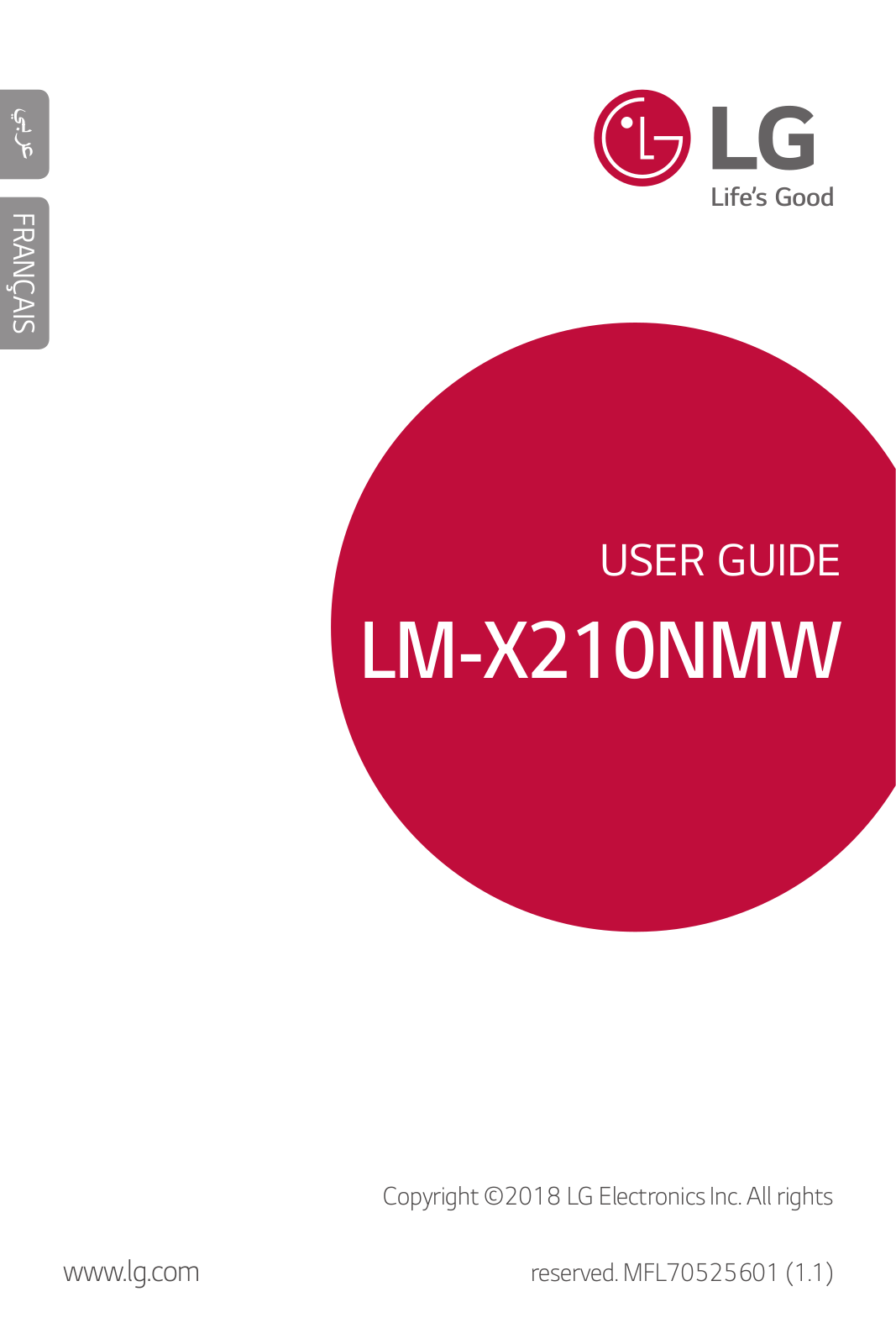 LG LMX210NMW Owner’s Manual